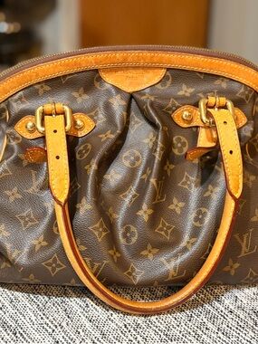 Louis Vuitton Monogram Satchel in Brown and Tan